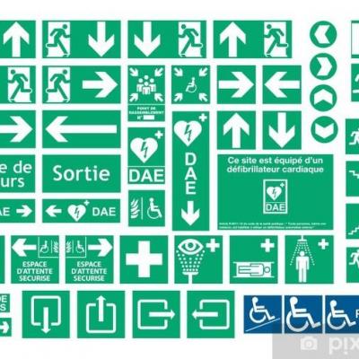 Papiers peints pictogrammes d 39 evacuation jpg